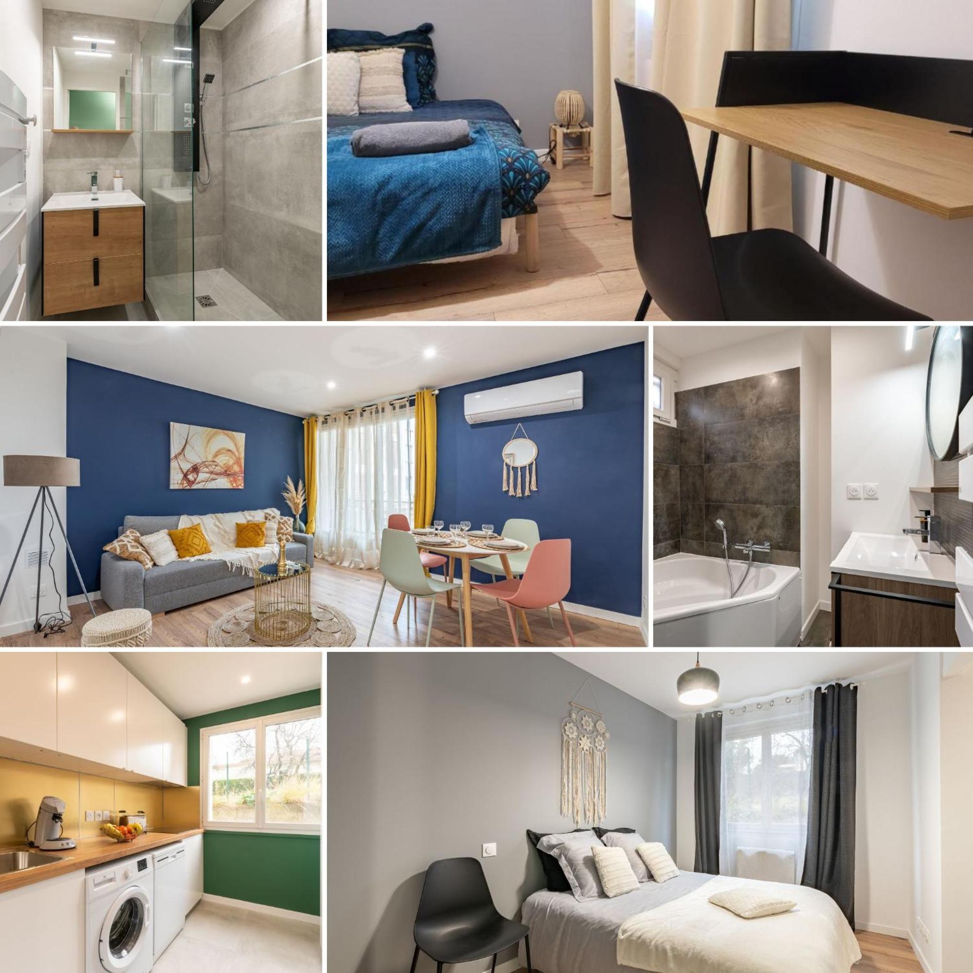 Amja Proche Clinique Saint-Roch Apt 3 Chambres 3 Salles De Bain Parking Gratuit Ideal Famille Groupe Coworking 10 Min Centre Ville 10 Min Plage 5 Min Sortie Autoroute مونبيلييه المظهر الخارجي الصورة